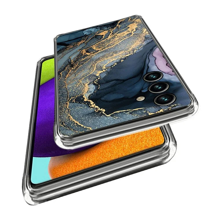 For Samsung Galaxy A15 5G TPU Case Abstract Marble Printed IMD Phone Cover