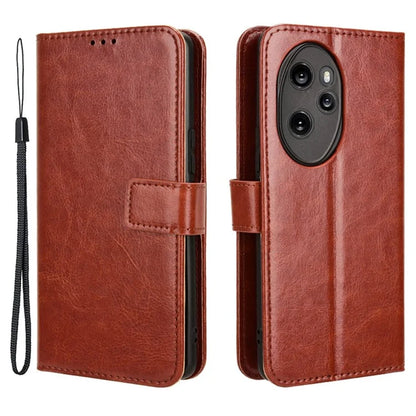 For Honor 100 Pro 5G Leather Case Crazy Horse Texture Wallet Stand Cover