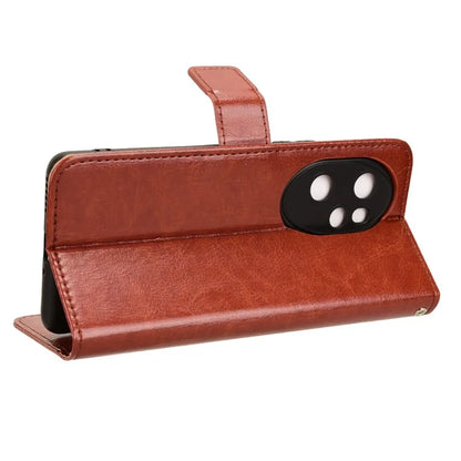 For Honor 100 Pro 5G Leather Case Crazy Horse Texture Wallet Stand Cover
