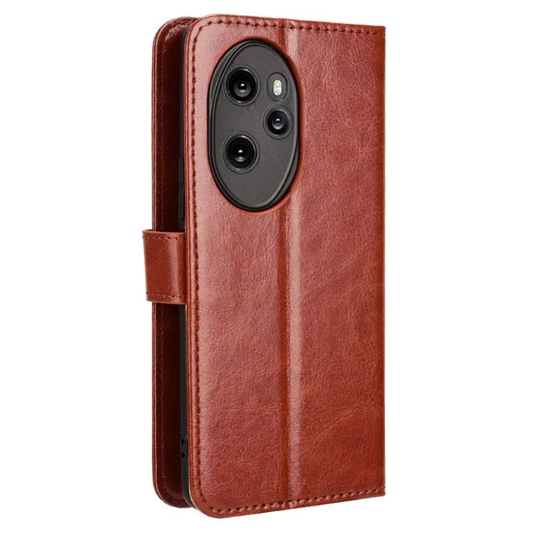 For Honor 100 Pro 5G Leather Case Crazy Horse Texture Wallet Stand Cover