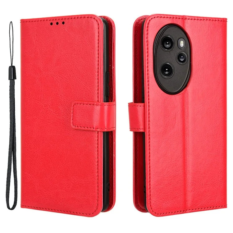 For Honor 100 Pro 5G Leather Case Crazy Horse Texture Wallet Stand Cover