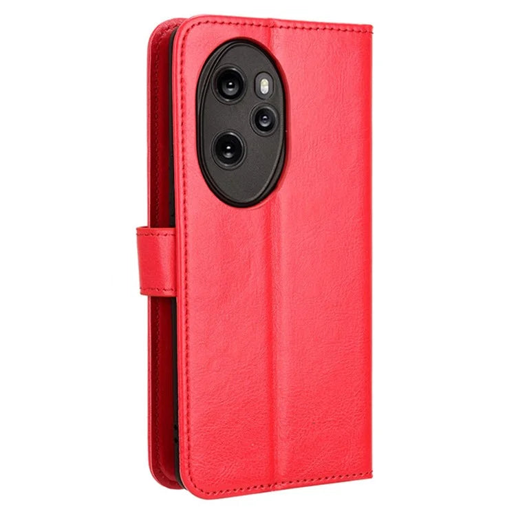 For Honor 100 Pro 5G Leather Case Crazy Horse Texture Wallet Stand Cover
