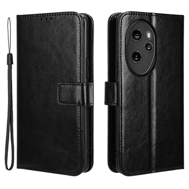 For Honor 100 Pro 5G Leather Case Crazy Horse Texture Wallet Stand Cover