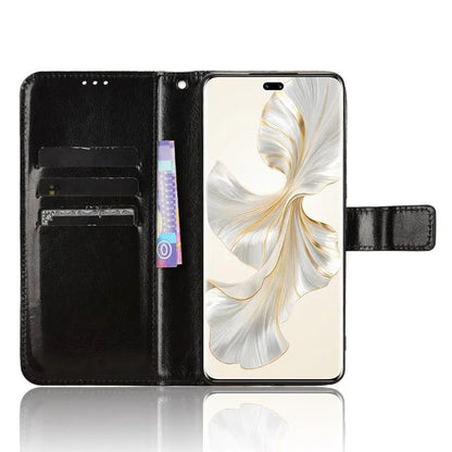 For Honor 100 Pro 5G Leather Case Crazy Horse Texture Wallet Stand Cover