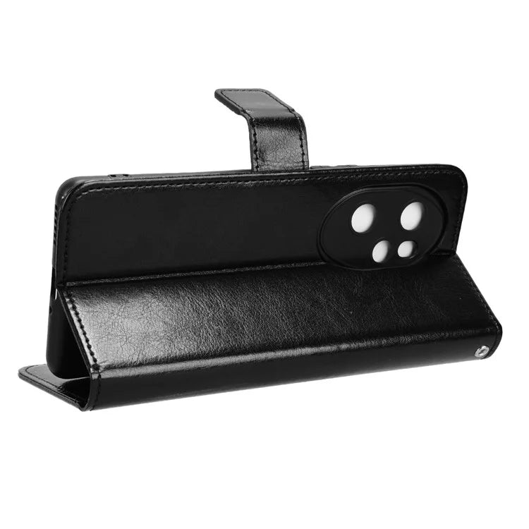 For Honor 100 Pro 5G Leather Case Crazy Horse Texture Wallet Stand Cover