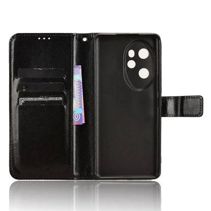 For Honor 100 Pro 5G Leather Case Crazy Horse Texture Wallet Stand Cover