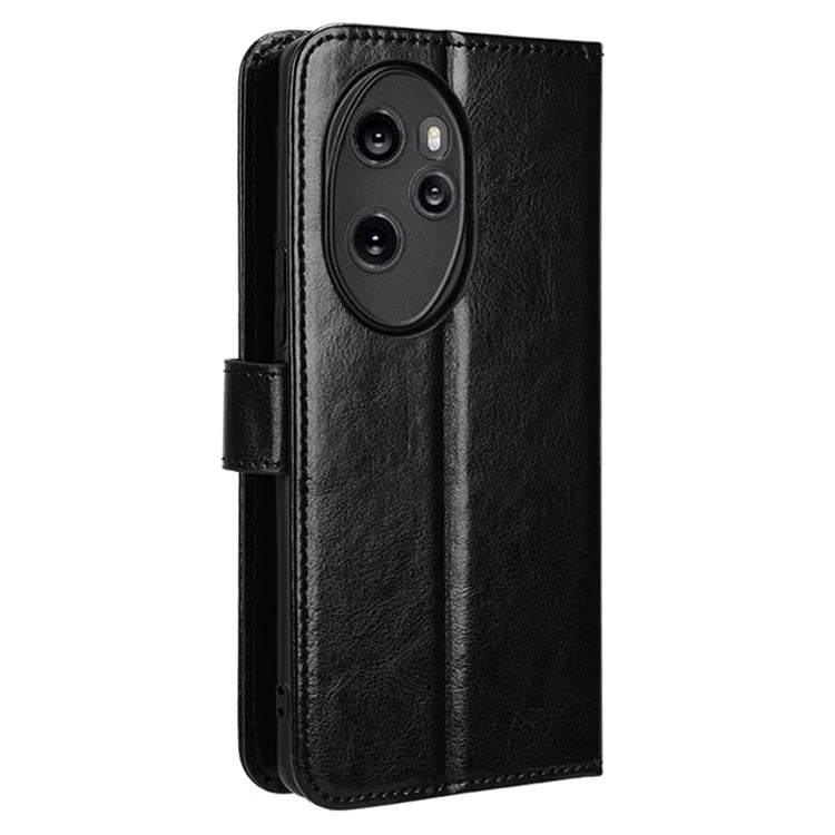 For Honor 100 Pro 5G Leather Case Crazy Horse Texture Wallet Stand Cover