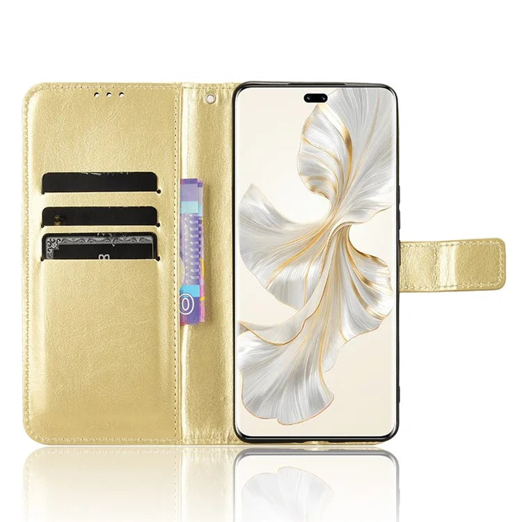 For Honor 100 Pro 5G Leather Case Crazy Horse Texture Wallet Stand Cover