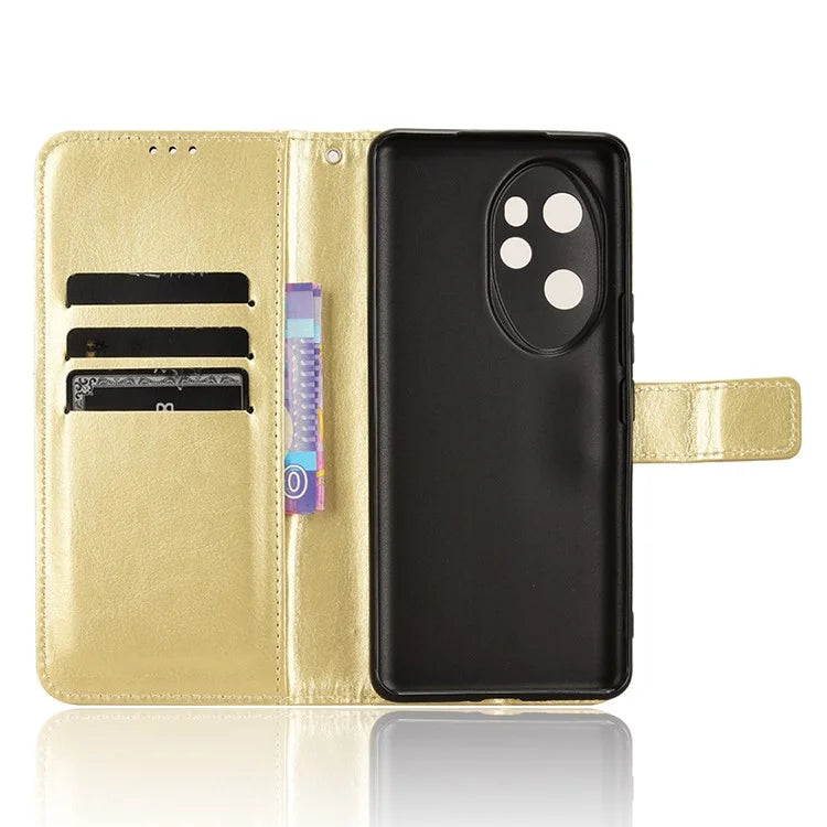 For Honor 100 Pro 5G Leather Case Crazy Horse Texture Wallet Stand Cover