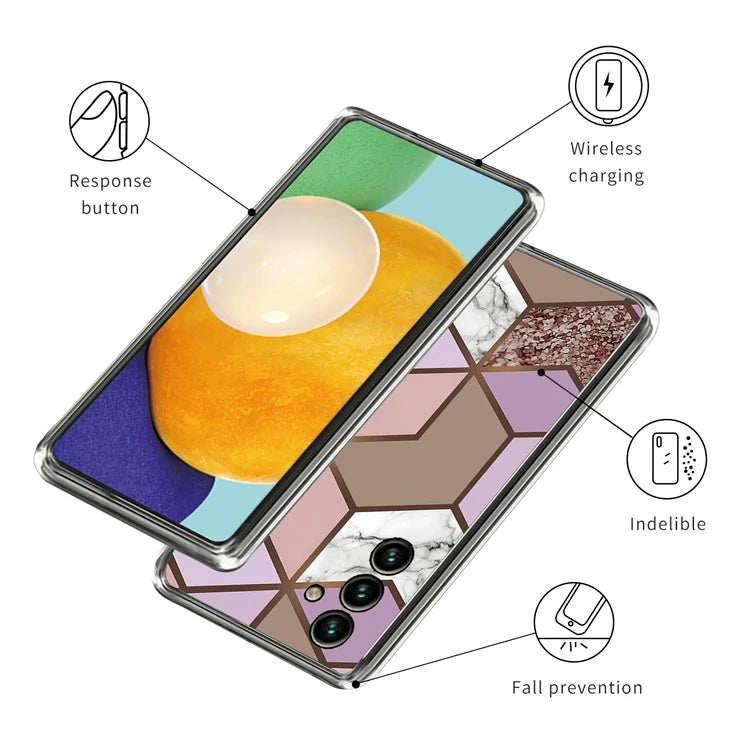 For Samsung Galaxy A05s 4G Case Abstract Marble Printed IMD TPU Phone Protective Cover