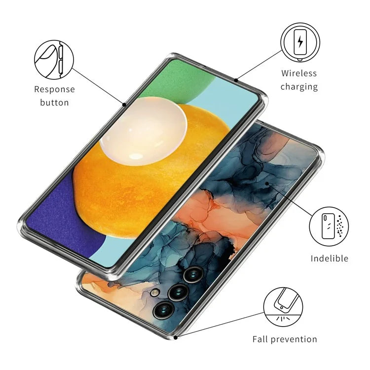For Samsung Galaxy A05s 4G Case Abstract Marble Printed IMD TPU Phone Protective Cover