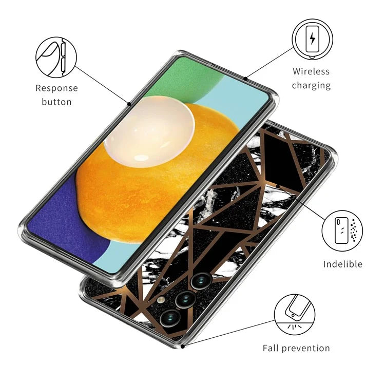 For Samsung Galaxy A05s 4G Case Abstract Marble Printed IMD TPU Phone Protective Cover