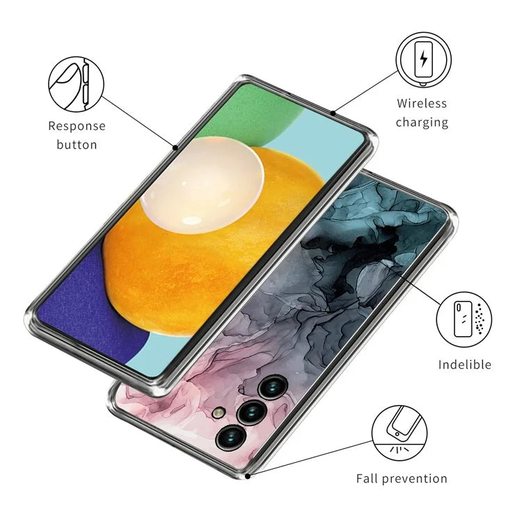 For Samsung Galaxy A05s 4G Case Abstract Marble Printed IMD TPU Phone Protective Cover