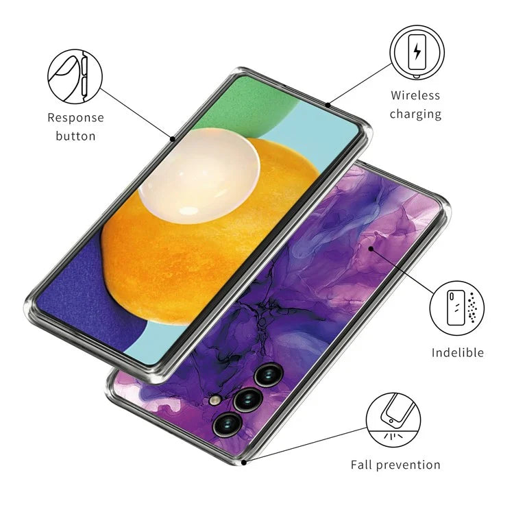 For Samsung Galaxy A05s 4G Case Abstract Marble Printed IMD TPU Phone Protective Cover