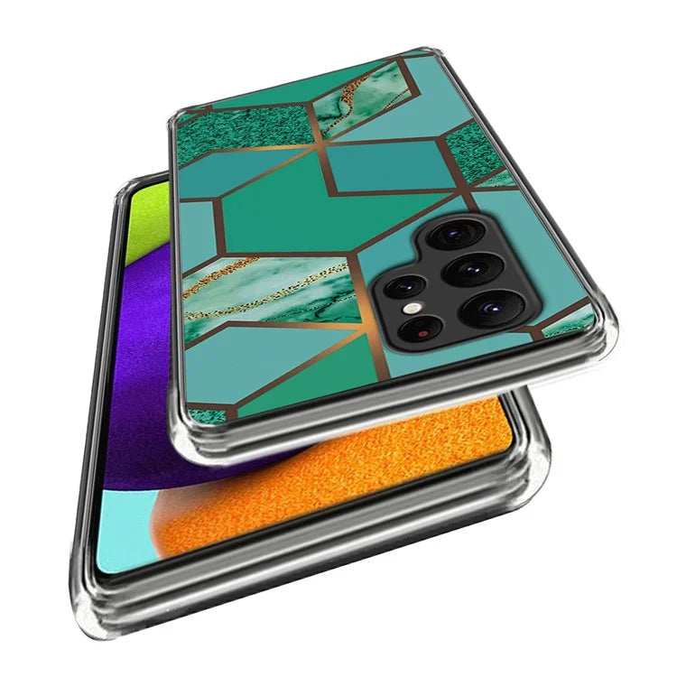 Cell Phone Case for Samsung Galaxy S24 Ultra Shell Abstract Marble Printed IMD TPU Cover