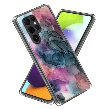 Cell Phone Case for Samsung Galaxy S24 Ultra Shell Abstract Marble Printed IMD TPU Cover