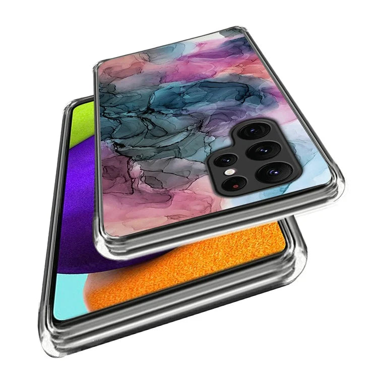 Cell Phone Case for Samsung Galaxy S24 Ultra Shell Abstract Marble Printed IMD TPU Cover