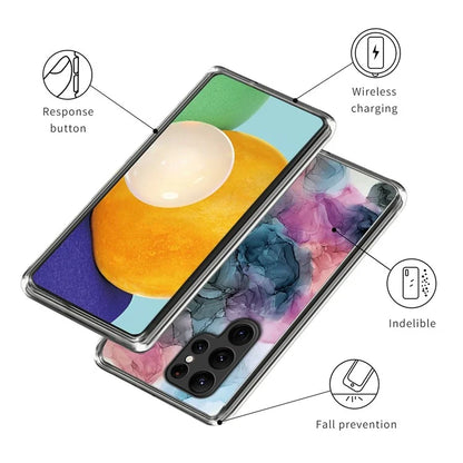 Cell Phone Case for Samsung Galaxy S24 Ultra Shell Abstract Marble Printed IMD TPU Cover