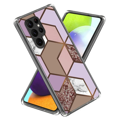 Cell Phone Case for Samsung Galaxy S24 Ultra Shell Abstract Marble Printed IMD TPU Cover