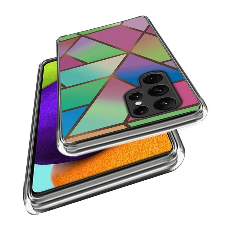 Cell Phone Case for Samsung Galaxy S24 Ultra Shell Abstract Marble Printed IMD TPU Cover