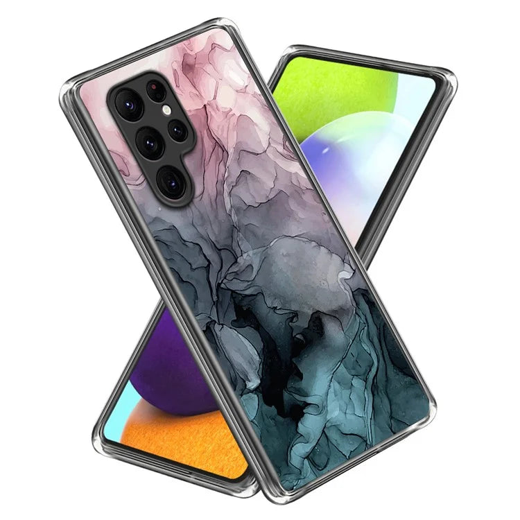 Cell Phone Case for Samsung Galaxy S24 Ultra Shell Abstract Marble Printed IMD TPU Cover