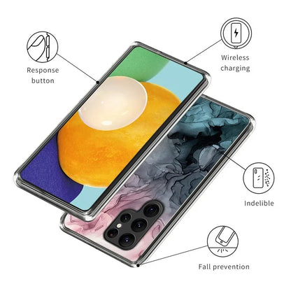 Cell Phone Case for Samsung Galaxy S24 Ultra Shell Abstract Marble Printed IMD TPU Cover