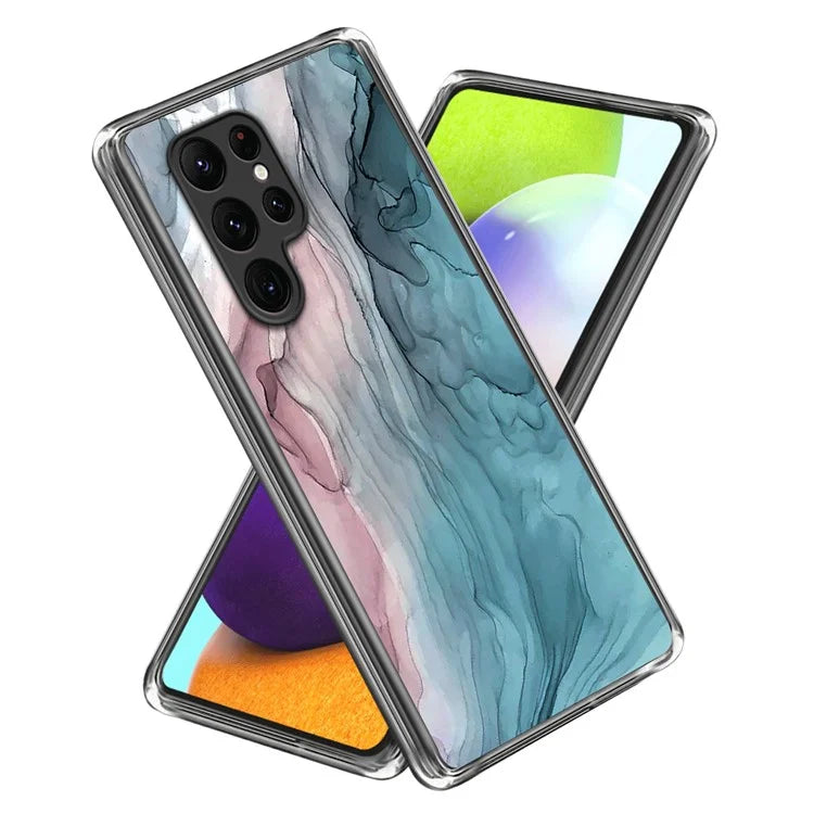 Cell Phone Case for Samsung Galaxy S24 Ultra Shell Abstract Marble Printed IMD TPU Cover