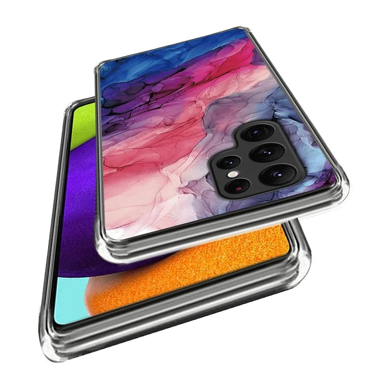 Cell Phone Case for Samsung Galaxy S24 Ultra Shell Abstract Marble Printed IMD TPU Cover
