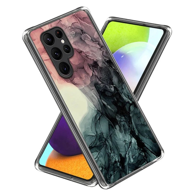 Cell Phone Case for Samsung Galaxy S24 Ultra Shell Abstract Marble Printed IMD TPU Cover