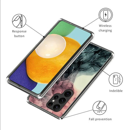Cell Phone Case for Samsung Galaxy S24 Ultra Shell Abstract Marble Printed IMD TPU Cover