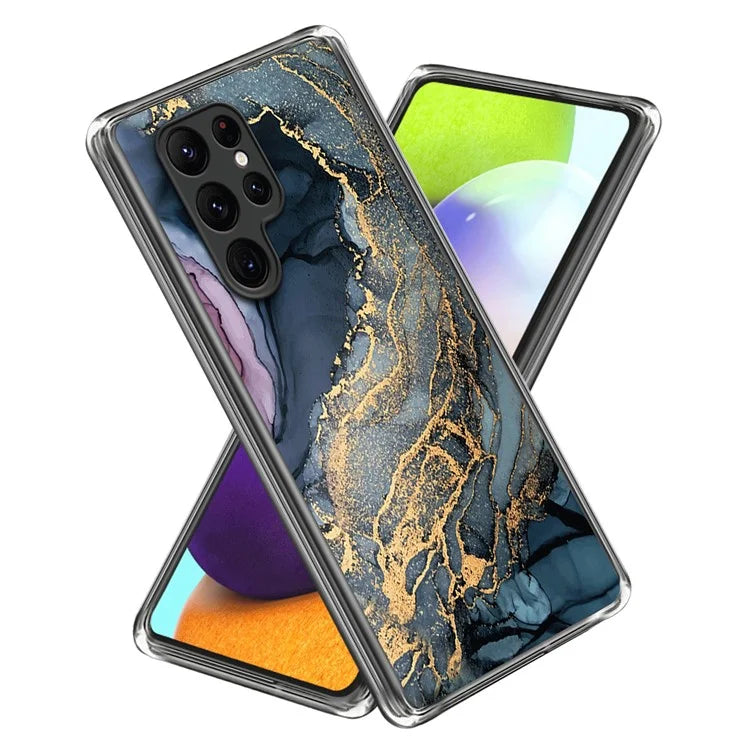 Cell Phone Case for Samsung Galaxy S24 Ultra Shell Abstract Marble Printed IMD TPU Cover