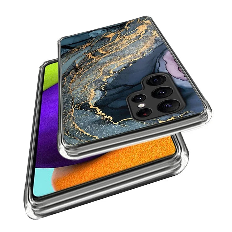 Cell Phone Case for Samsung Galaxy S24 Ultra Shell Abstract Marble Printed IMD TPU Cover
