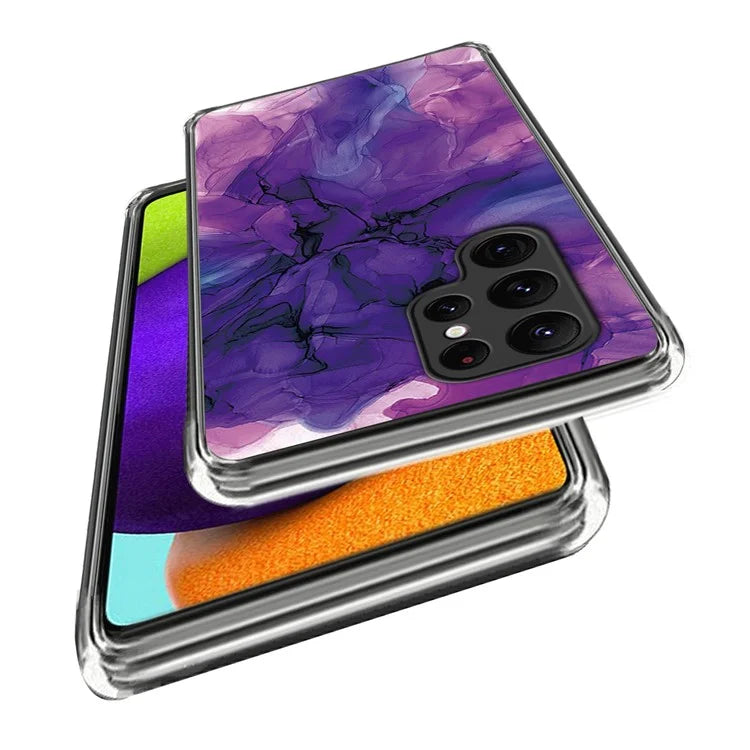 Cell Phone Case for Samsung Galaxy S24 Ultra Shell Abstract Marble Printed IMD TPU Cover