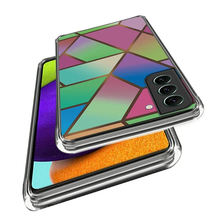 IMD TPU Case for Samsung Galaxy S24 Shell Abstract Marble Printed Anti-Scratch Phone Cover