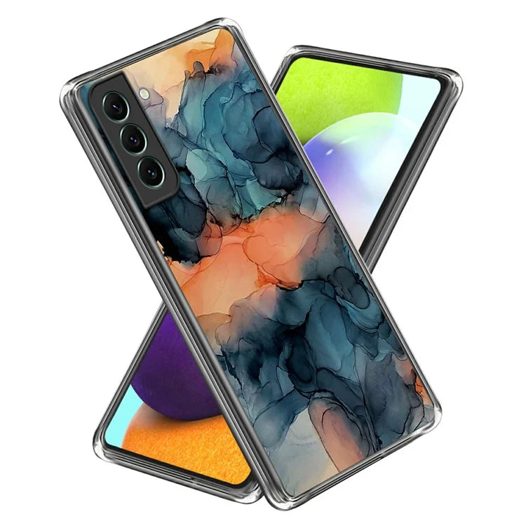 IMD TPU Case for Samsung Galaxy S24 Shell Abstract Marble Printed Anti-Scratch Phone Cover