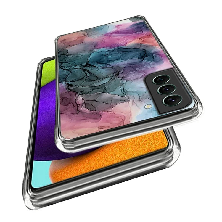 IMD TPU Case for Samsung Galaxy S24 Shell Abstract Marble Printed Anti-Scratch Phone Cover