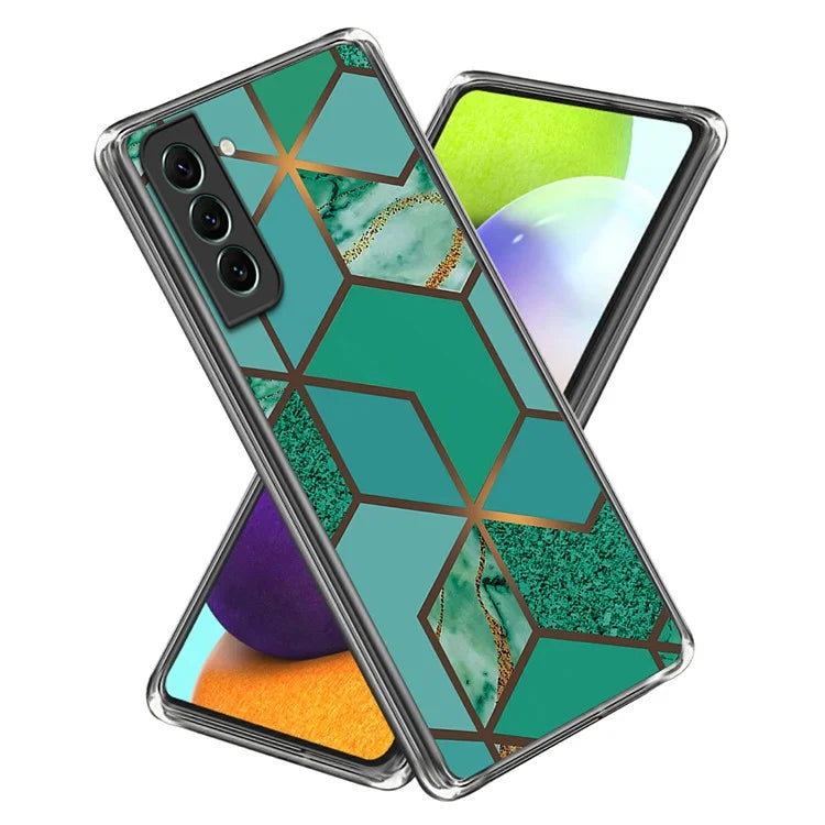 IMD TPU Case for Samsung Galaxy S24 Shell Abstract Marble Printed Anti-Scratch Phone Cover