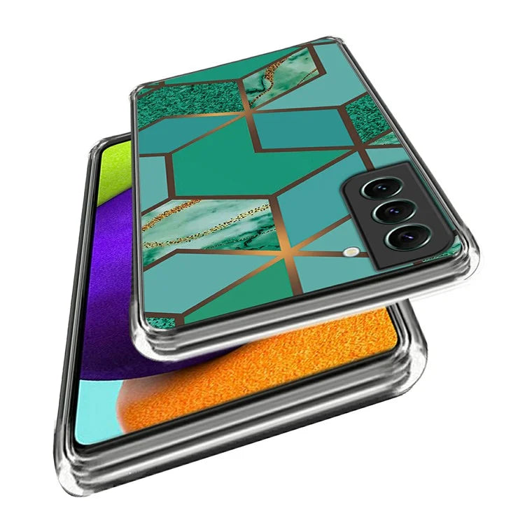 IMD TPU Case for Samsung Galaxy S24 Shell Abstract Marble Printed Anti-Scratch Phone Cover