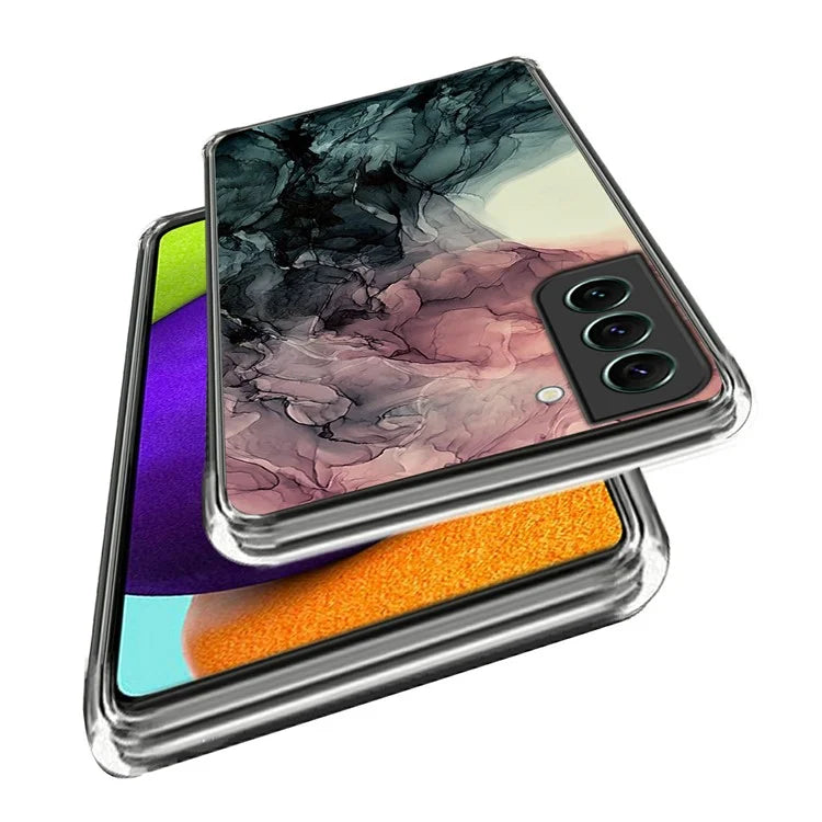 IMD TPU Case for Samsung Galaxy S24 Shell Abstract Marble Printed Anti-Scratch Phone Cover