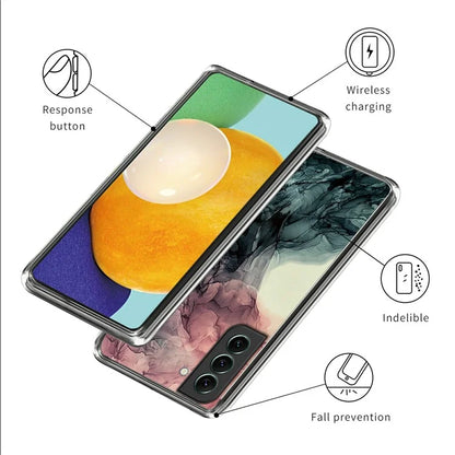 IMD TPU Case for Samsung Galaxy S24 Shell Abstract Marble Printed Anti-Scratch Phone Cover