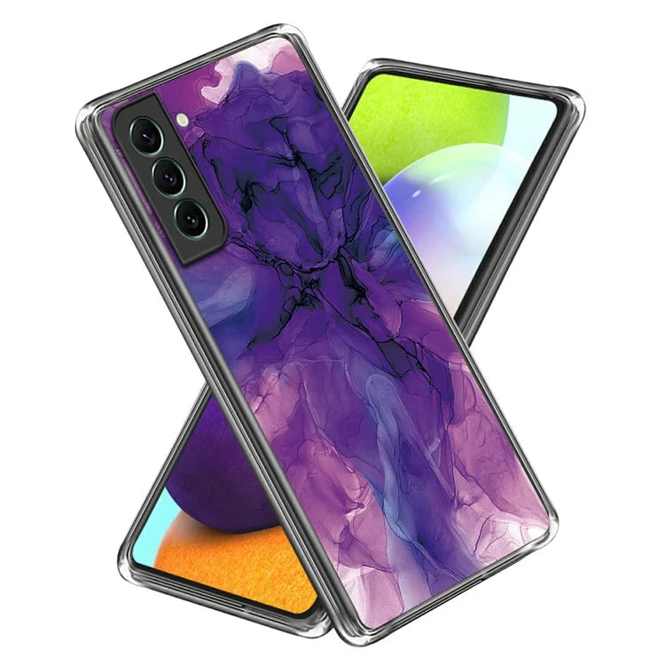 IMD TPU Case for Samsung Galaxy S24 Shell Abstract Marble Printed Anti-Scratch Phone Cover