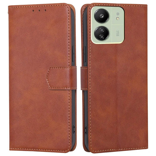 For Xiaomi Redmi 13C 4G / Poco C65 4G Cell Phone Case RFID Blocking PU Leather  Wallet Cover