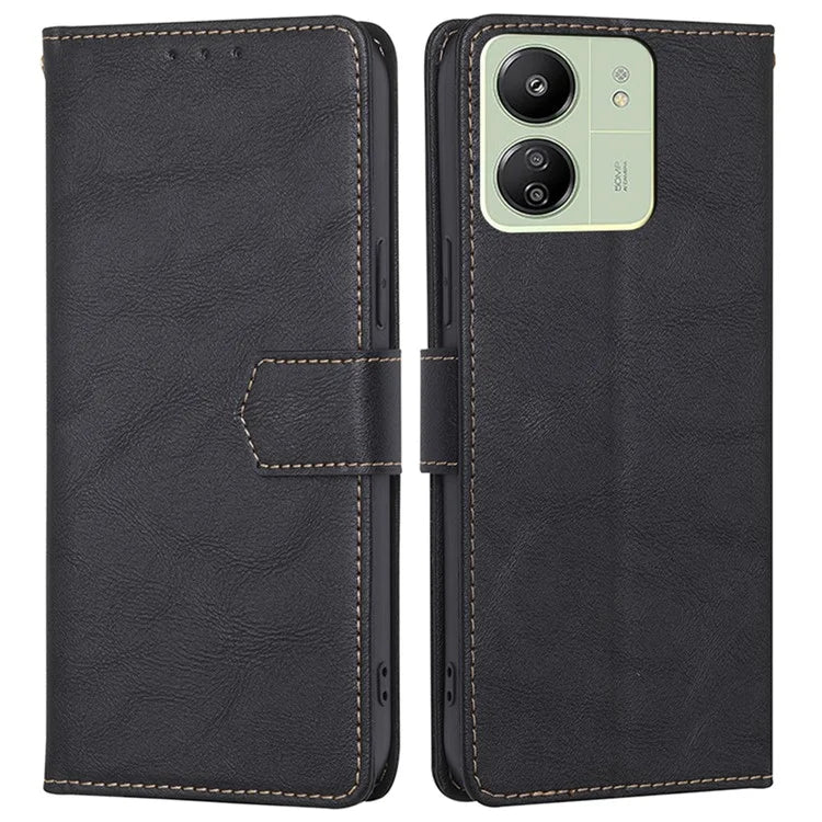 For Xiaomi Redmi 13C 4G / Poco C65 4G Cell Phone Case RFID Blocking PU Leather  Wallet Cover