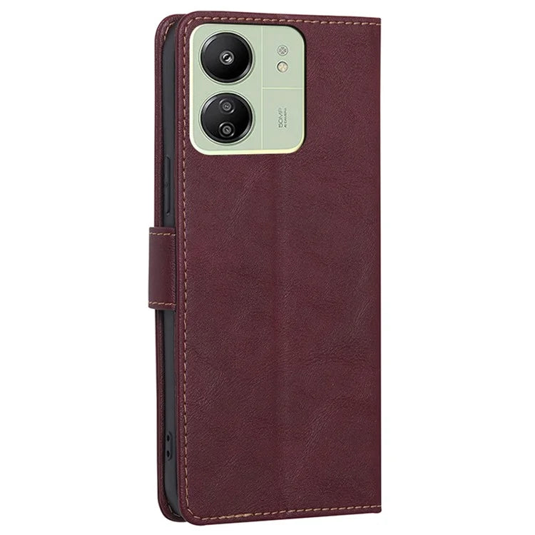 For Xiaomi Redmi 13C 4G / Poco C65 4G Cell Phone Case RFID Blocking PU Leather  Wallet Cover