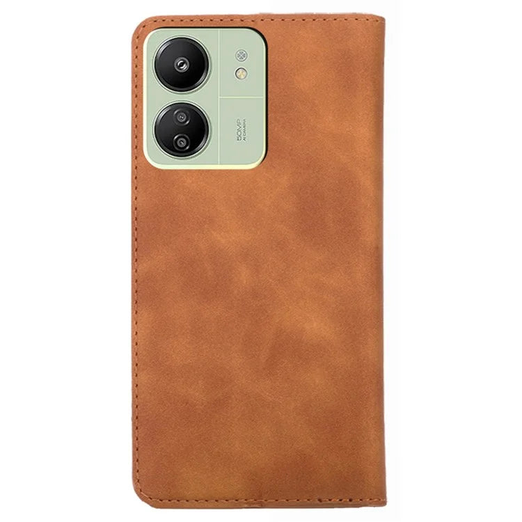 For Xiaomi Redmi 13C 4G / Poco C65 4G Case Skin-Touch Feeling PU Leather Phone Cover with Card Slots