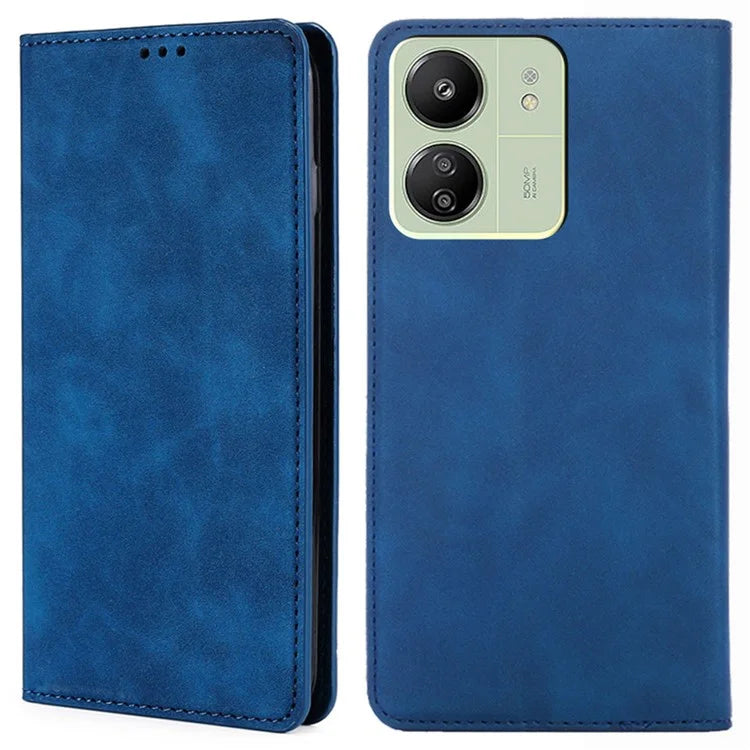 For Xiaomi Redmi 13C 4G / Poco C65 4G Case Skin-Touch Feeling PU Leather Phone Cover with Card Slots
