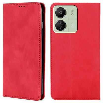 For Xiaomi Redmi 13C 4G / Poco C65 4G Case Skin-Touch Feeling PU Leather Phone Cover with Card Slots