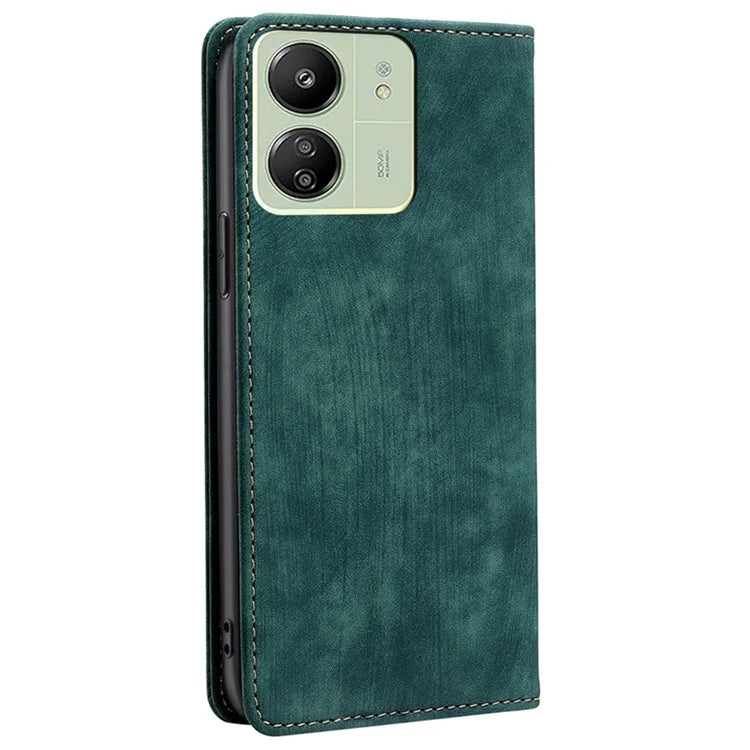 For Xiaomi Redmi 13C 4G / Poco C65 4G Flip Cover Leather RFID Blocking Wallet Phone Case