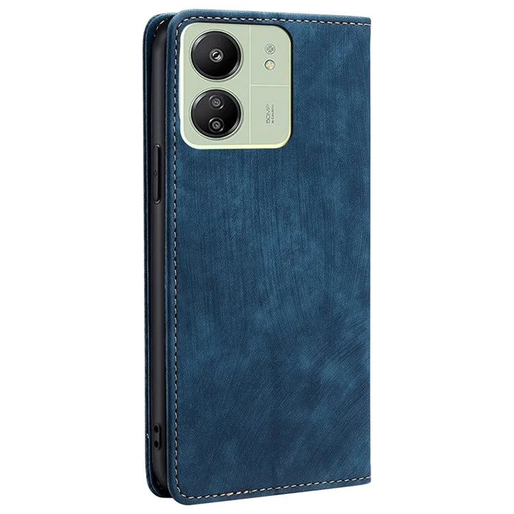 For Xiaomi Redmi 13C 4G / Poco C65 4G Flip Cover Leather RFID Blocking Wallet Phone Case