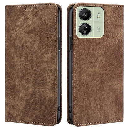 For Xiaomi Redmi 13C 4G / Poco C65 4G Flip Cover Leather RFID Blocking Wallet Phone Case